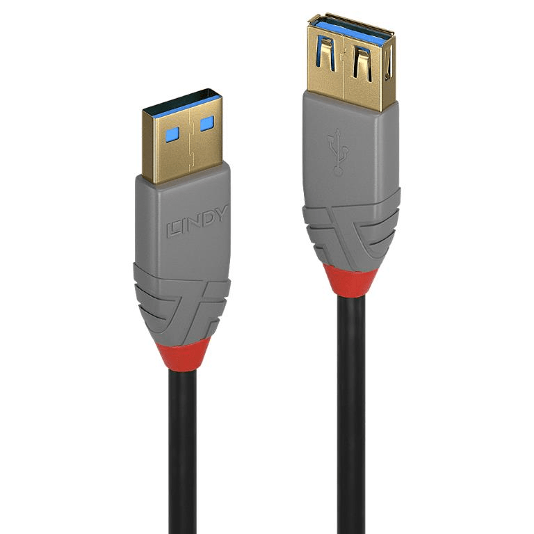Lindy 1m Anthra Line 5Gbps USB 3.2 Type A Extension Cable 36761