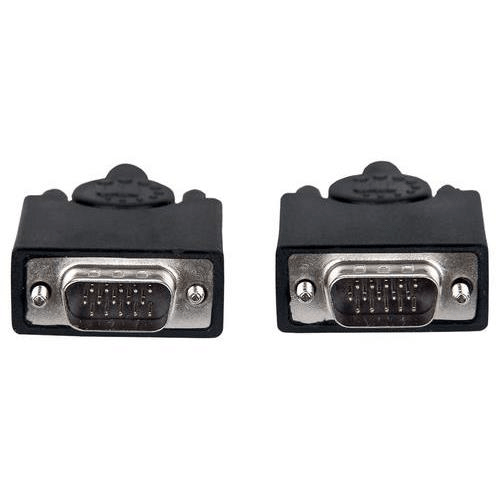 Manhattan SVGA Monitor Cable HD15 Male with Ferrite Cores 20m Cable 372190