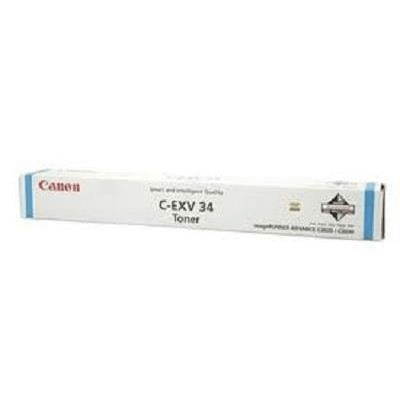 Canon C-EXV 34 C Cyan Toner Cartridge 19,000 Pages Original 3783B002 Single-pack