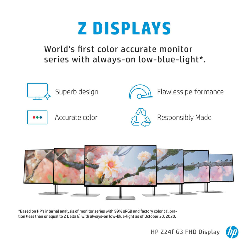 HP Z24f G3 60.5 cm (23.8") 1920 x 1080 pixels Full HD Silver
