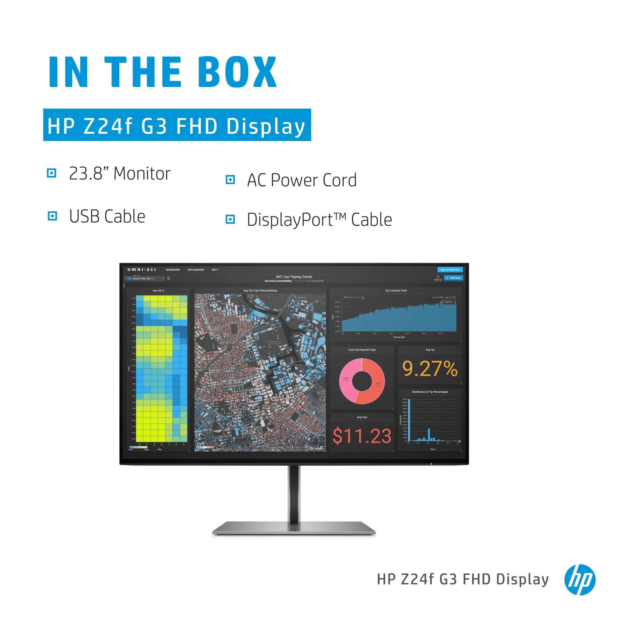 HP Z-Series Z24f G3 23.8-inch 1920 x 1080p FHD 16:9 60Hz 5ms IPS