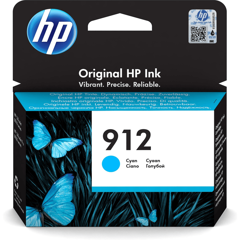 HP 912 Cyan Standard Yield Printer Ink Cartridge Original 3YL77AE Single-pack