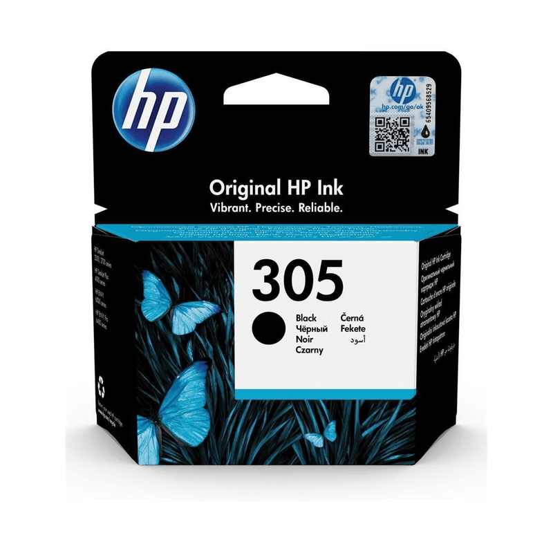 HP 305 Black Standard Yield Printer Ink Cartridge Original 3YM61AE Single-pack