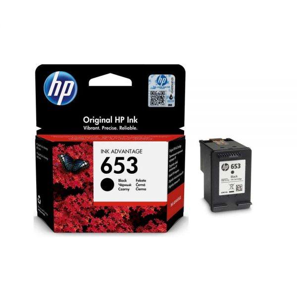 HP 653 Ink Advantage Black Standard Yield Printer Cartridge Original 3YM75AE Single-pack