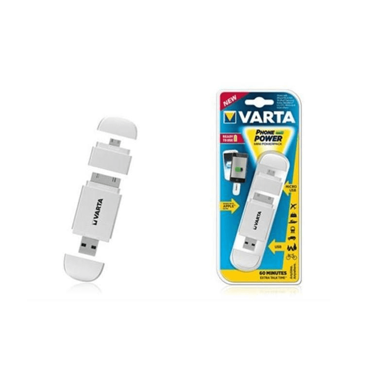 Varta Mini Powerpack 400mAh 2-in-1 Charger White 4008496807253