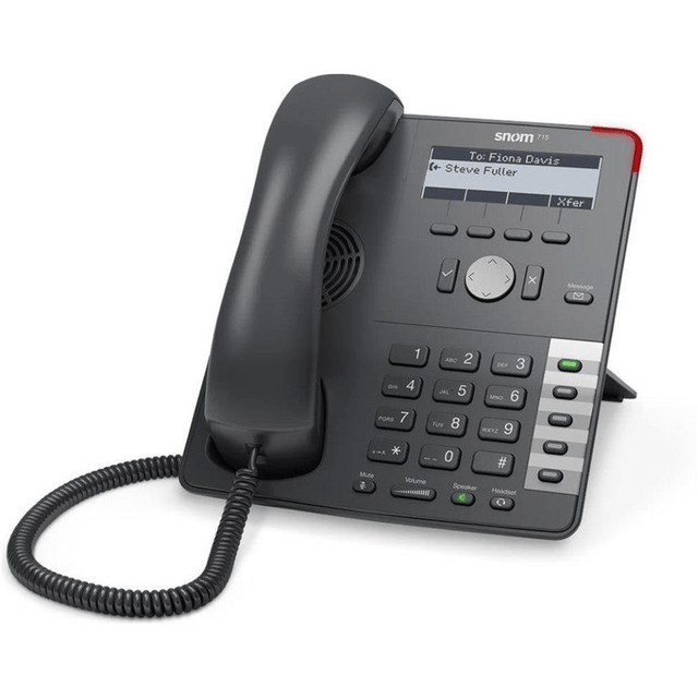 Snom D715 IP Phone 4-line Desktop SIP No PSU Included Graphical Display USB Black 4039