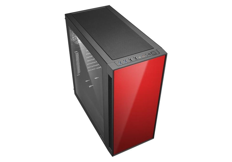 Sharkoon AM5 Window Midi Tower Black Red Gaming PC Case 4044951020508