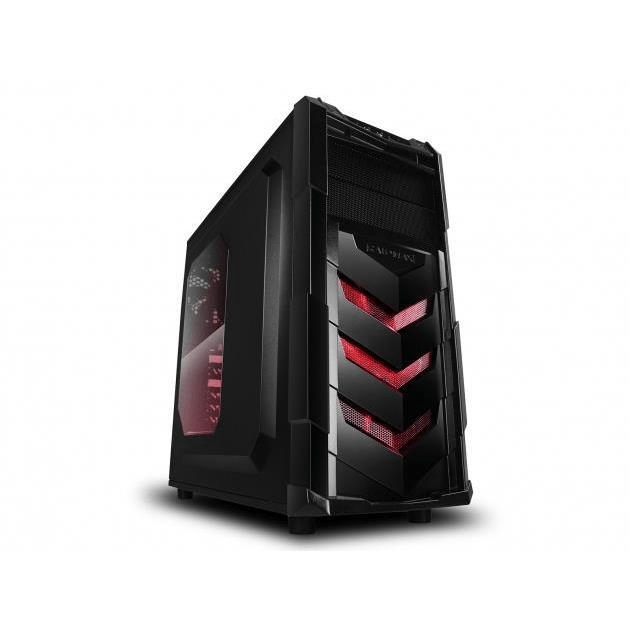 Raidmax Vortex V4 Midi Tower Black Red PC Case 404WR