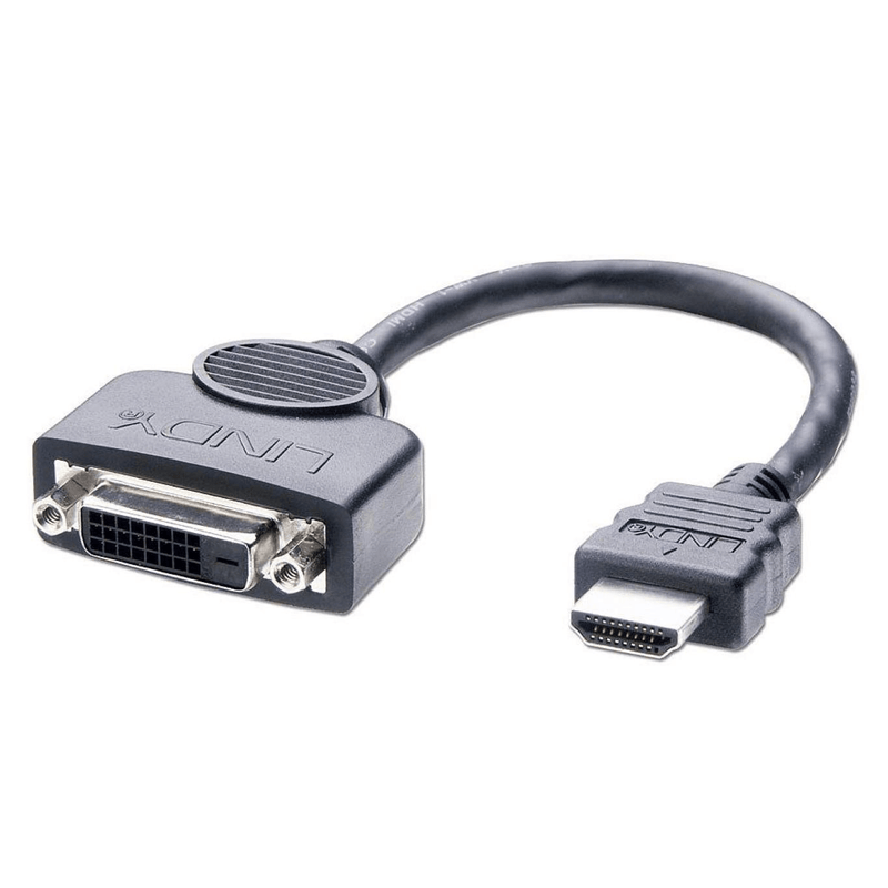 Lindy 20cm DVI-D Female to HDMI Male Adapter Cable 41227