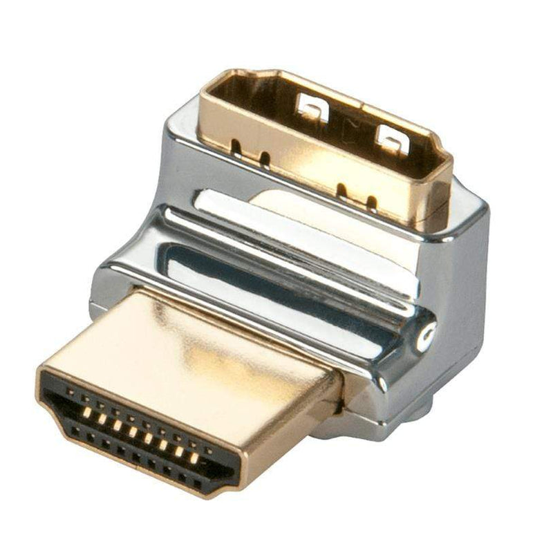 Lindy Cromo HDMI Male-to-HDMI Female 90-Degree Right Angle Adapter Up 41506