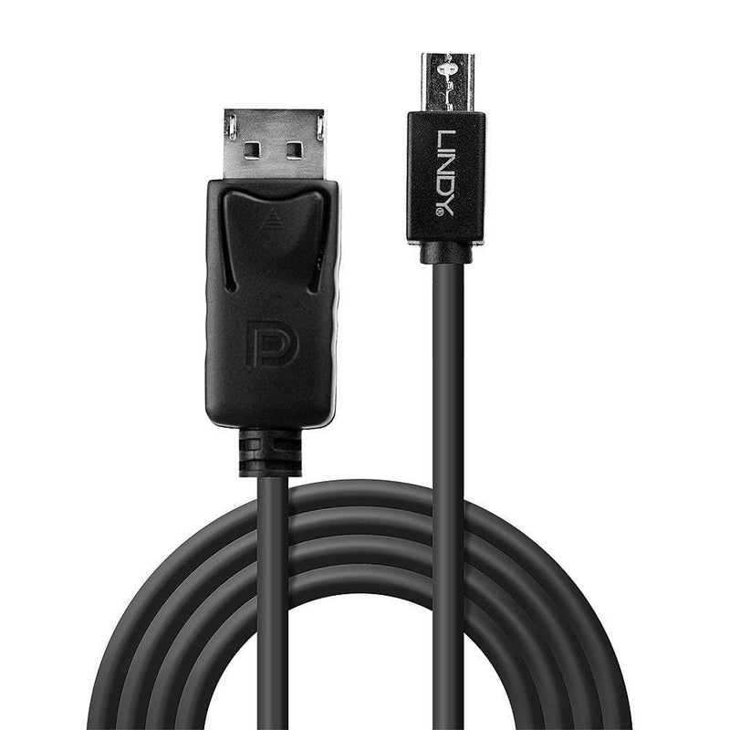 Lindy 2m Black Mini DisplayPort to DisplayPort Cable 41646