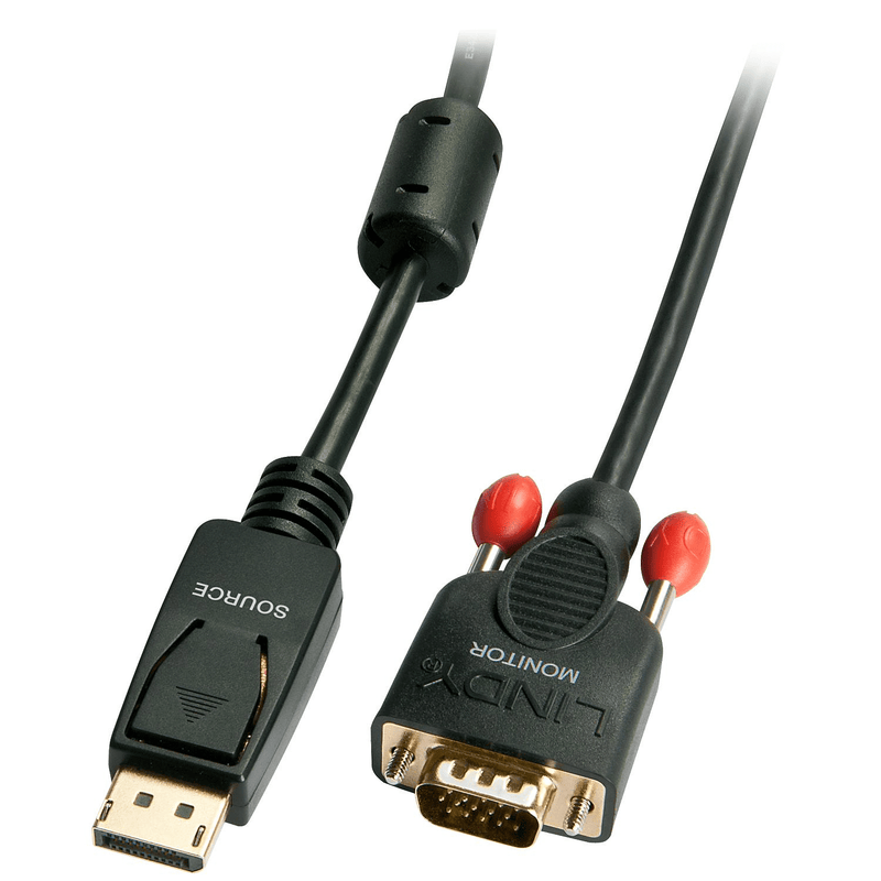 Lindy 41942 video cable adapter 2 m VGA (D-Sub) DisplayPort Black