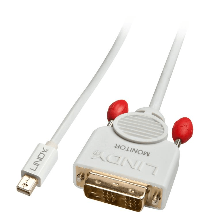 Lindy 2m Mini DisplayPort to DVI Cable White 41957