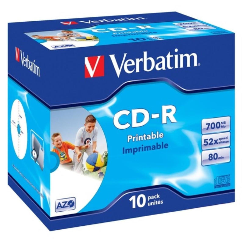 Verbatim 700MB 52x CD-R Printable 10-pack 43325