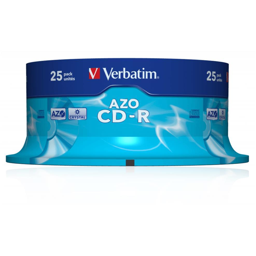 NφW [CD] Verbatim 700MB 52x CD-R Crystal Spindle 25-pack 43352 – FirstShop