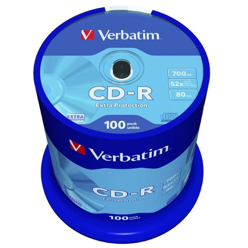 Verbatim 700MB 52x CD-R Extra Protection 100-pack 43411 – FirstShop