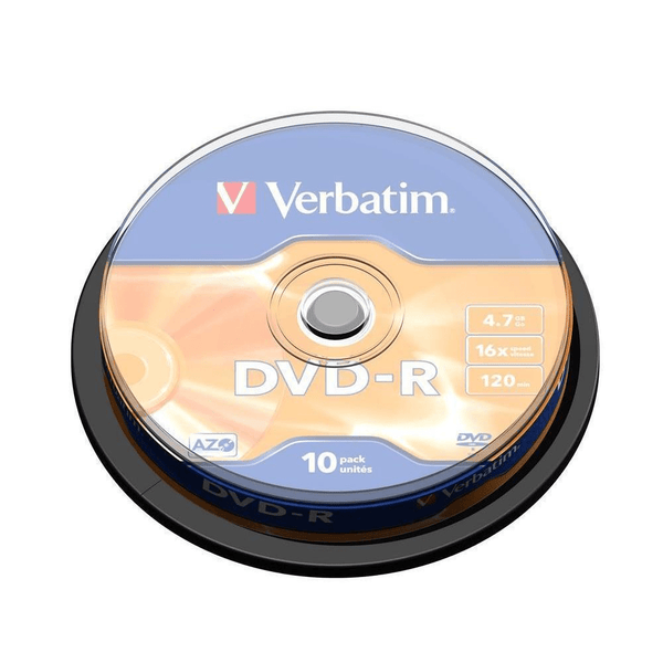 Verbatim 4.7GB DVD-R Matt Silver 10-Pack 43523 – FirstShop