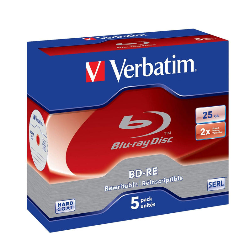 Verbatim 43615 Blank Blu-Ray Disc BD-RE 25GB 5-pack