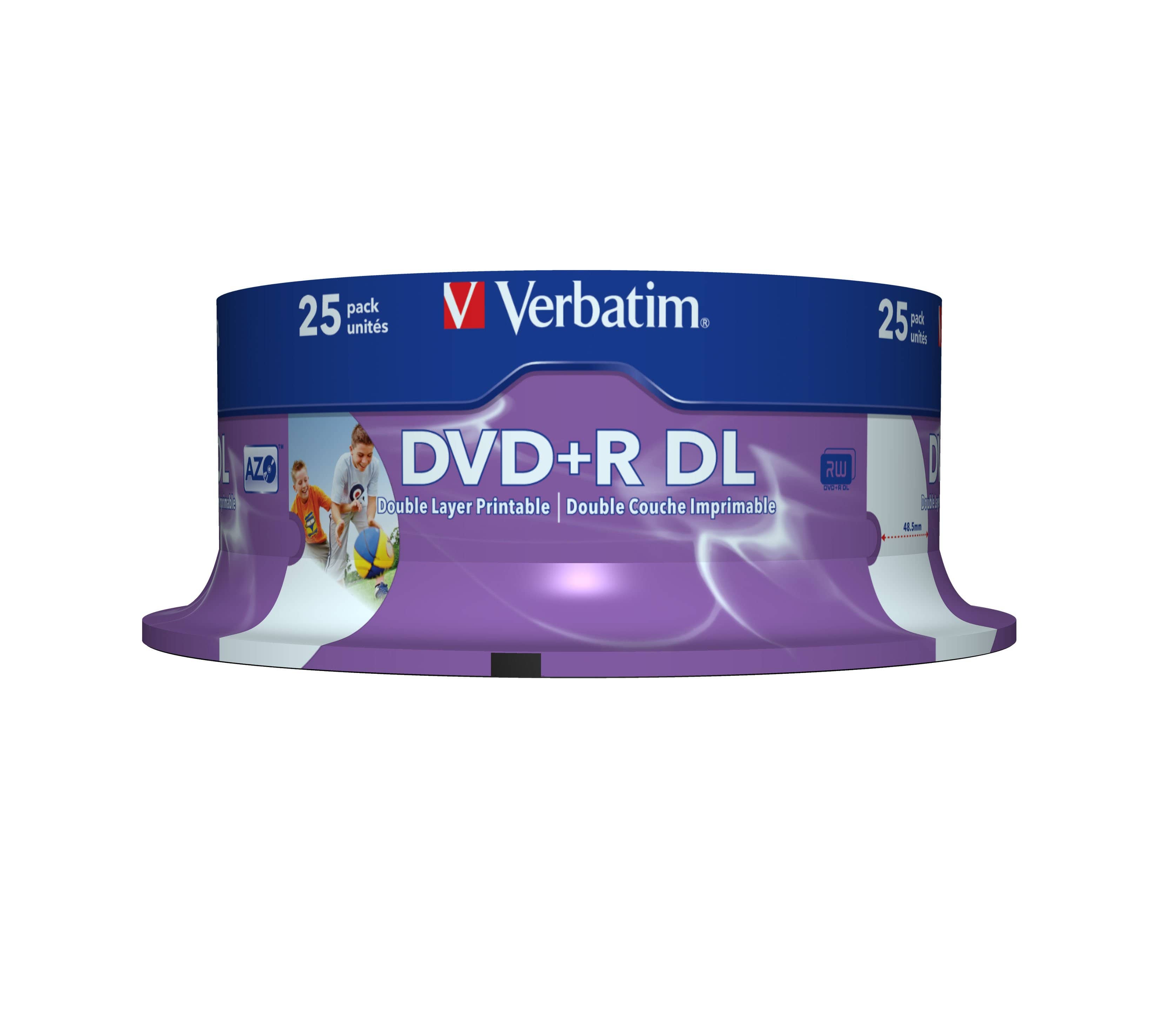 Verbatim 43667 Blank DVD 8.5GB DVD+R DL 25-pack – FirstShop