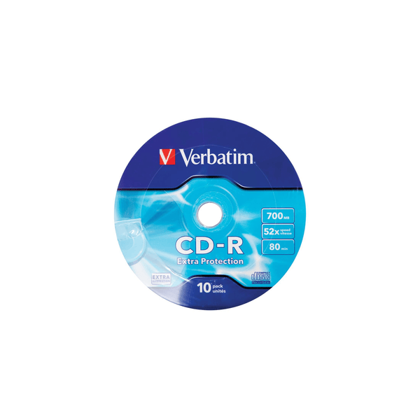 Verbatim CD-R 52X 700MB 10PK OPS Wrap EP 10-pack – FirstShop