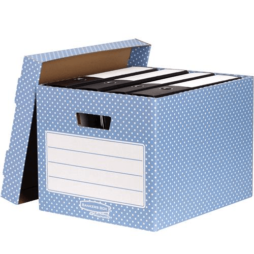 Fellowes Storage Box Blue/White 4-pack 4481901