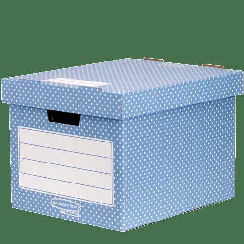 Fellowes Storage Box Blue/White 4-pack 4481901