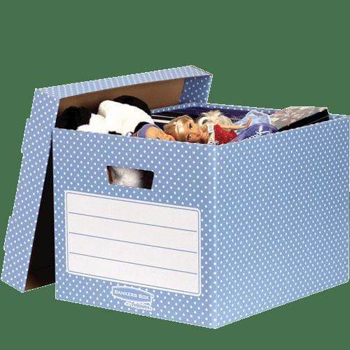 Fellowes Storage Box Blue/White 4-pack 4481901