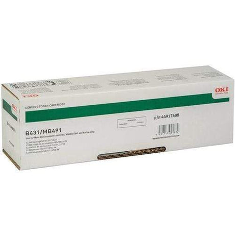 OKI 44917608 Black Toner Cartridge 12,000 Pages Original Single-pack