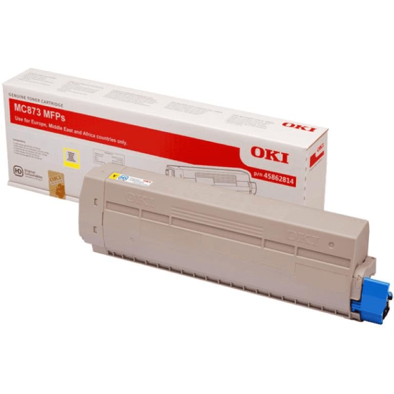 OKI MC883 Yellow Toner Cartridge 10,000 Pages Original 45862814
