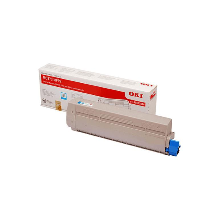 OKI MC883 Cyan Toner Cartridge 10,000 Pages Original 45862816