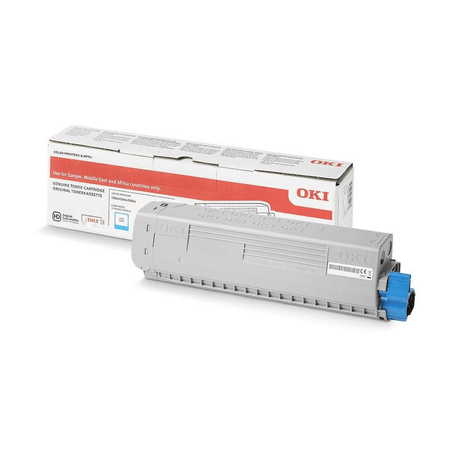 OKI 46861307 Cyan Toner Cartridge 10,000 Pages Original Single-pack