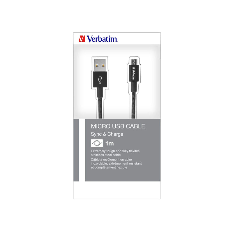 Verbatim USB-C to USB-C Stainless Steel Sync & Charge Cable USB 3.1 GEN 2  30cm