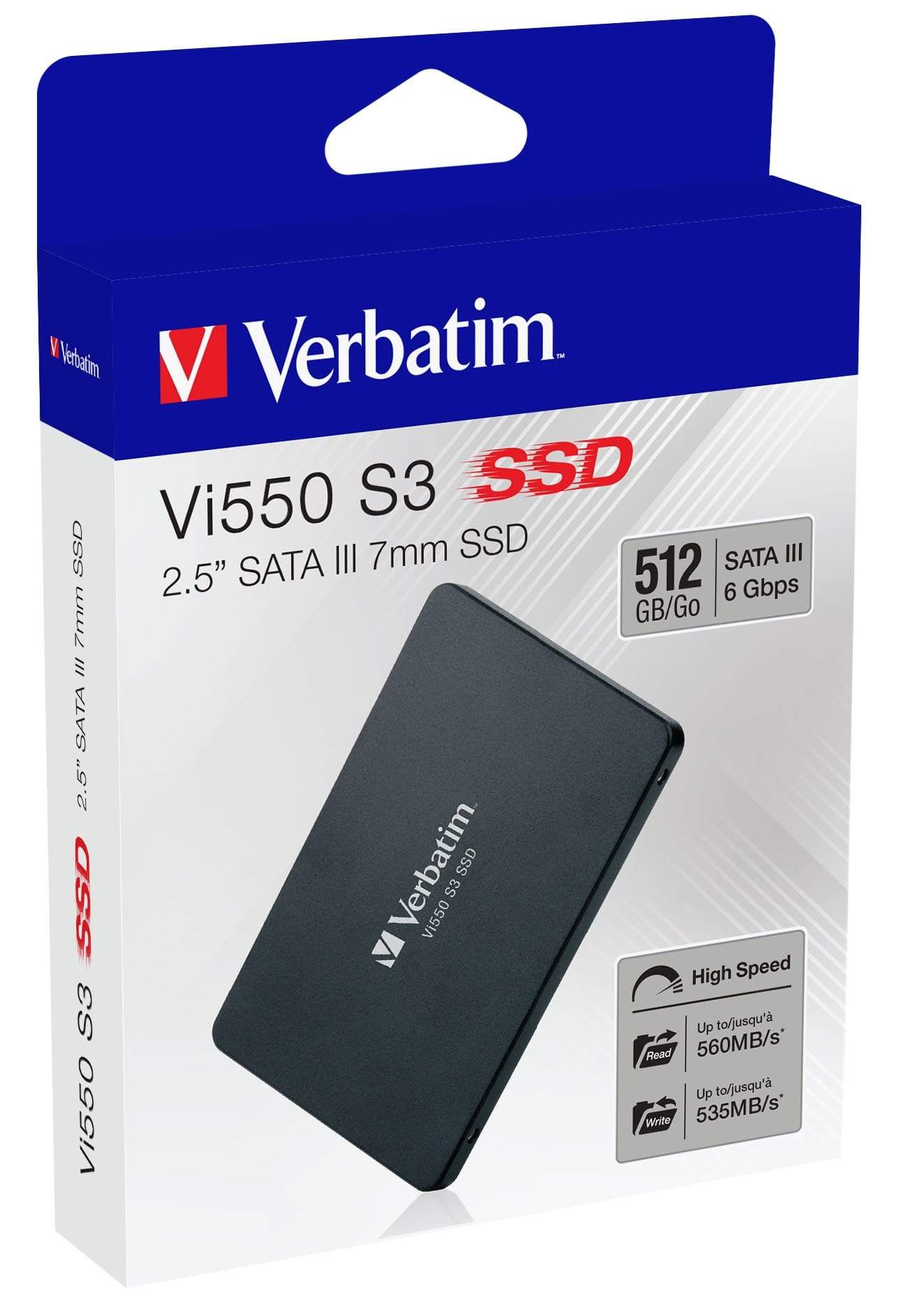 内蔵型SSD verbatim Vi550 S3 SSD 512GB 49352-J Vi550 S3 SSD 512GB | SATA 3 Solid State Drive | Verbatim
