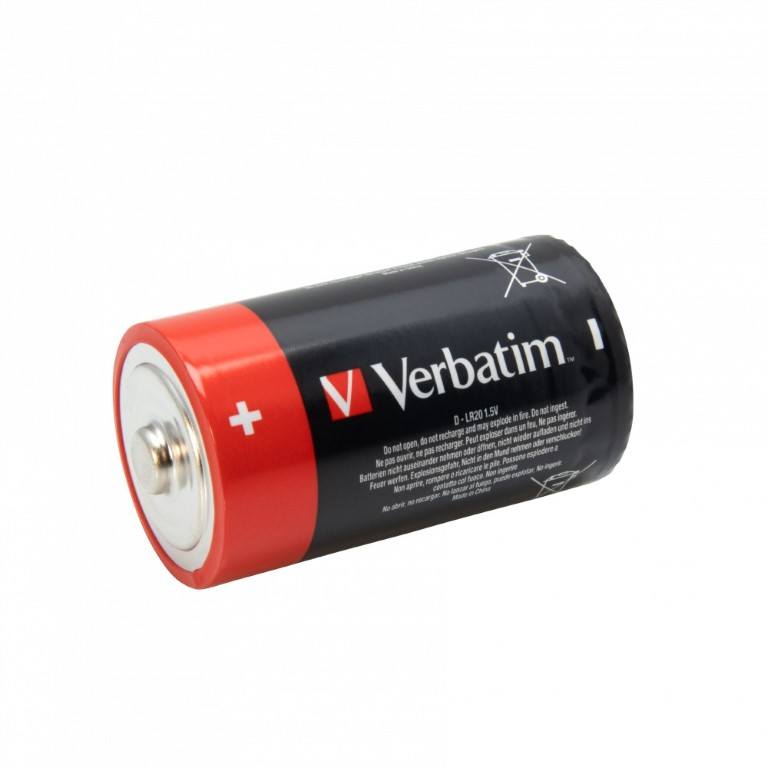 Verbatim D Alkaline Batteries 2-pack 49923