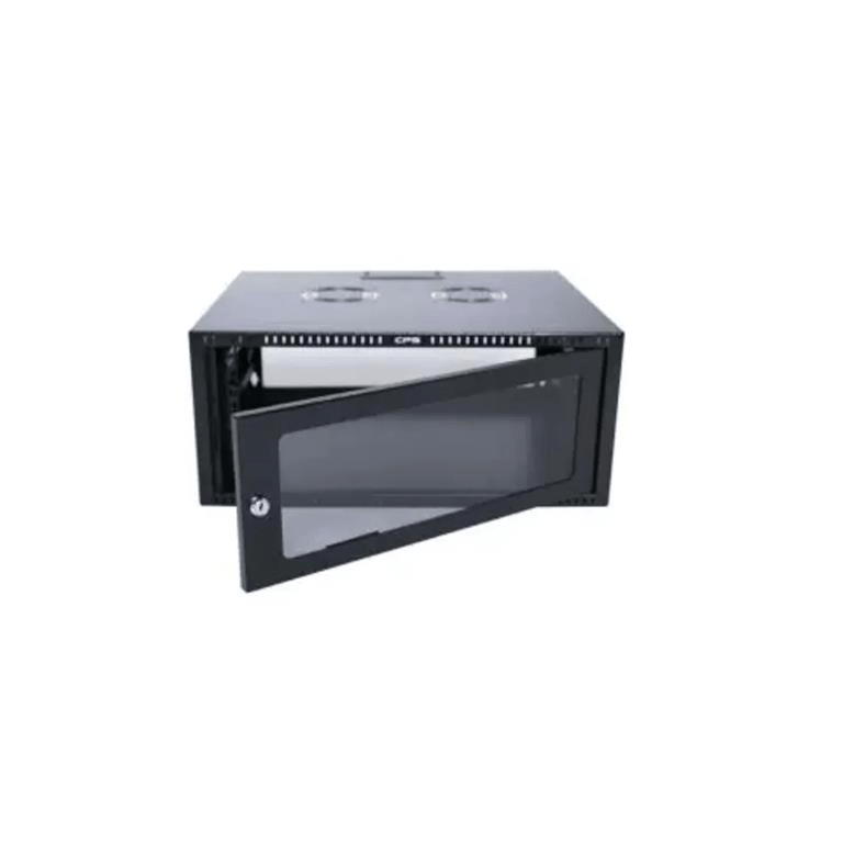 RCT 4U Cabinet Wallmount 600W x 450D Glass Door 50kg Load 4U-AP44U.GLA.B.PC