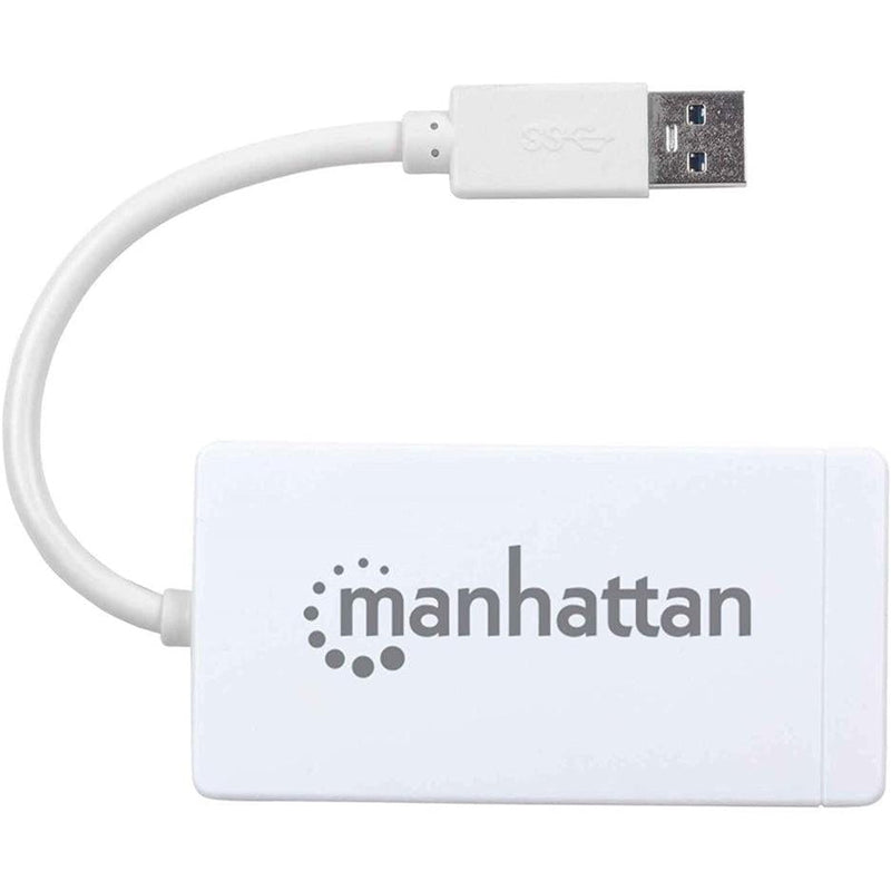 Manhattan MH 3-PORT USB 3.0 Hub and Gigabit Adapter 507578