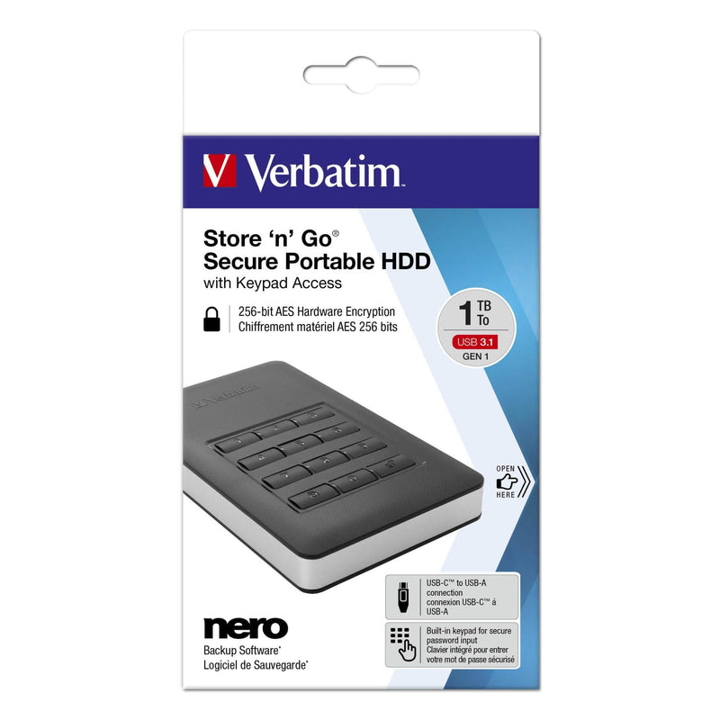 Verbatim Store 'n' Go 2.5-inch 1TB Black External SSD 53401