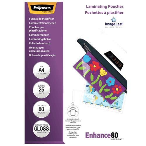 Fellowes ImageLast A4 80 Micron Laminating Pouch 25-pack 5396205