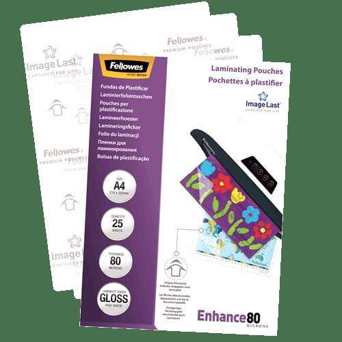 Fellowes ImageLast A4 80 Micron Laminating Pouch 25-pack 5396205