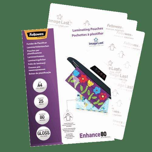 Fellowes ImageLast A4 80 Micron Laminating Pouch 25-pack 5396205
