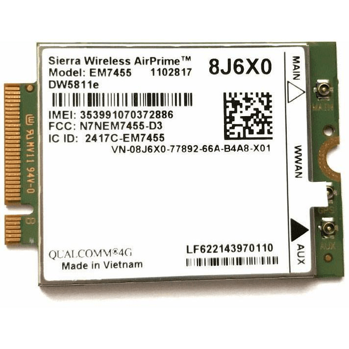 Dell DW5811 4G Qualcomm Snapdragon X7 LTE WLAN Card 556-BBTD