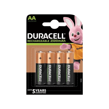 Duracell Rechargeable 4 x AA 2500mAH NiMH Batteries 10-pack 57050