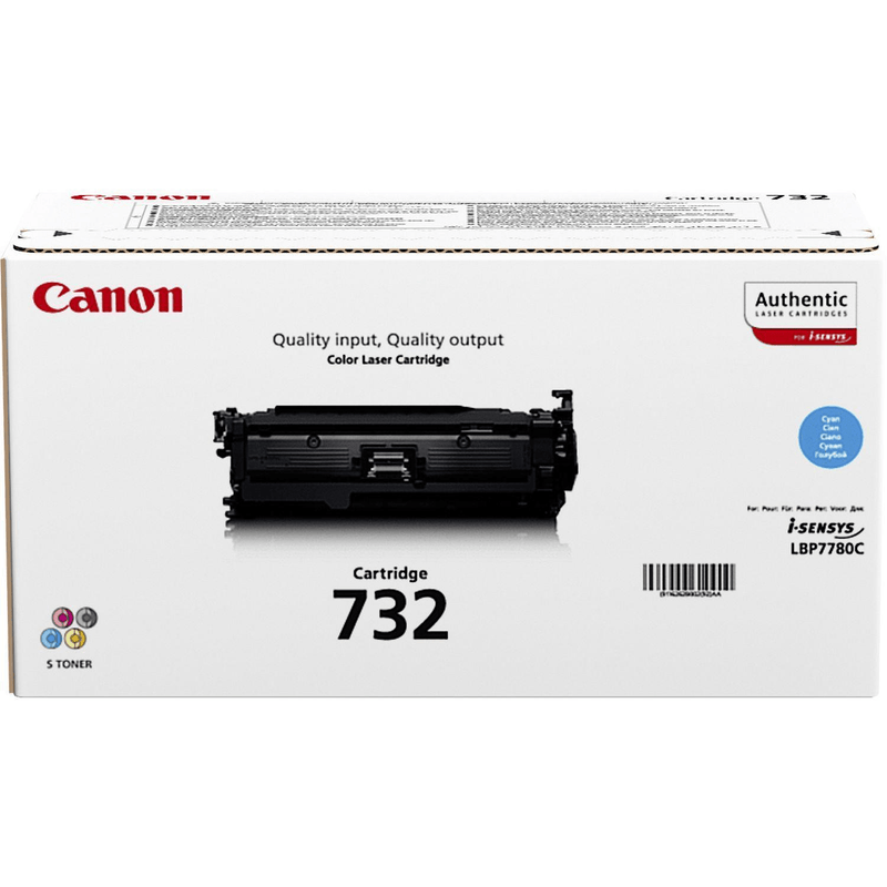 Canon 732 C Cyan Toner Cartridge 6,400 Pages Original 6262B002 Single-pack