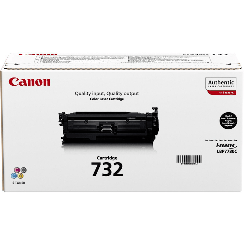 Canon 732K Black Toner Cartridge 6,100 Pages Original 6263B002 Single-pack