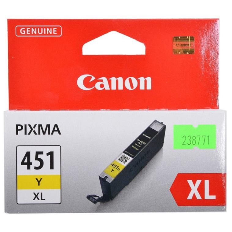 Canon CLI-451Y Yellow Printer Ink Cartridge Original 6475B001 Single-pack