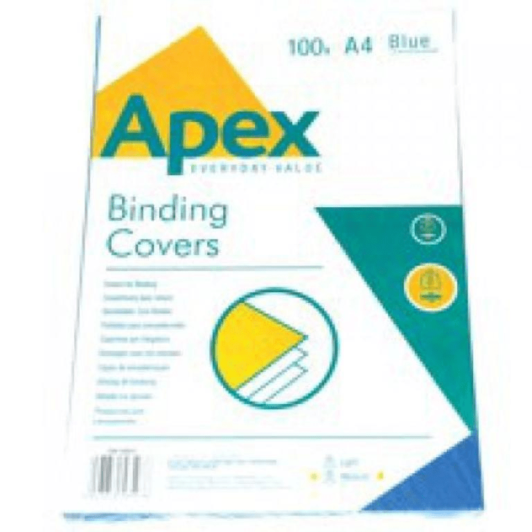 Fellowes 100-pack Apex A4 Leatherboard Blue Cover 6501101