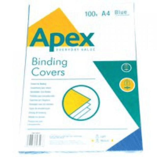 Fellowes 100-pack Apex A4 Leatherboard Blue Cover 6501101