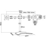 Equip 13-inch to 27-inch Articulating Dual Monitor Tabletop Stand 650118