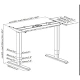 Equip ERGO Electric Sit-Stand Desk Frame Dual Motor Grey 650803