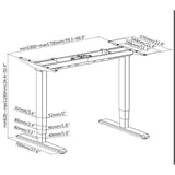 Equip ERGO Electric Sit-Stand Desk Frame Dual Motor White 650804